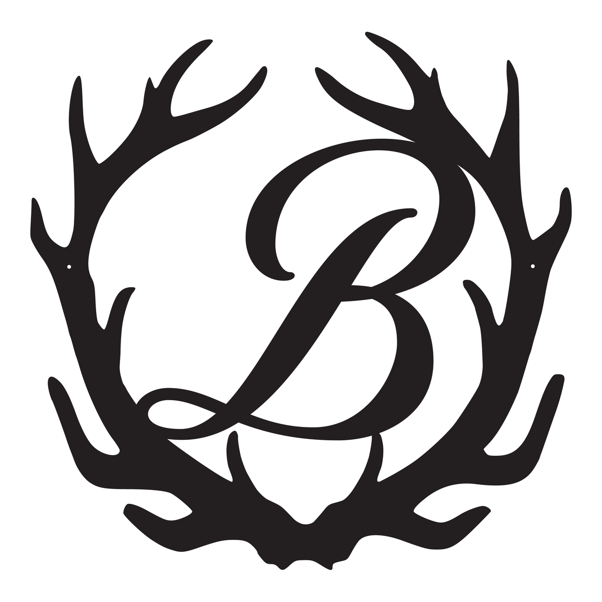 Antler Letter Monogram Sign - 15"