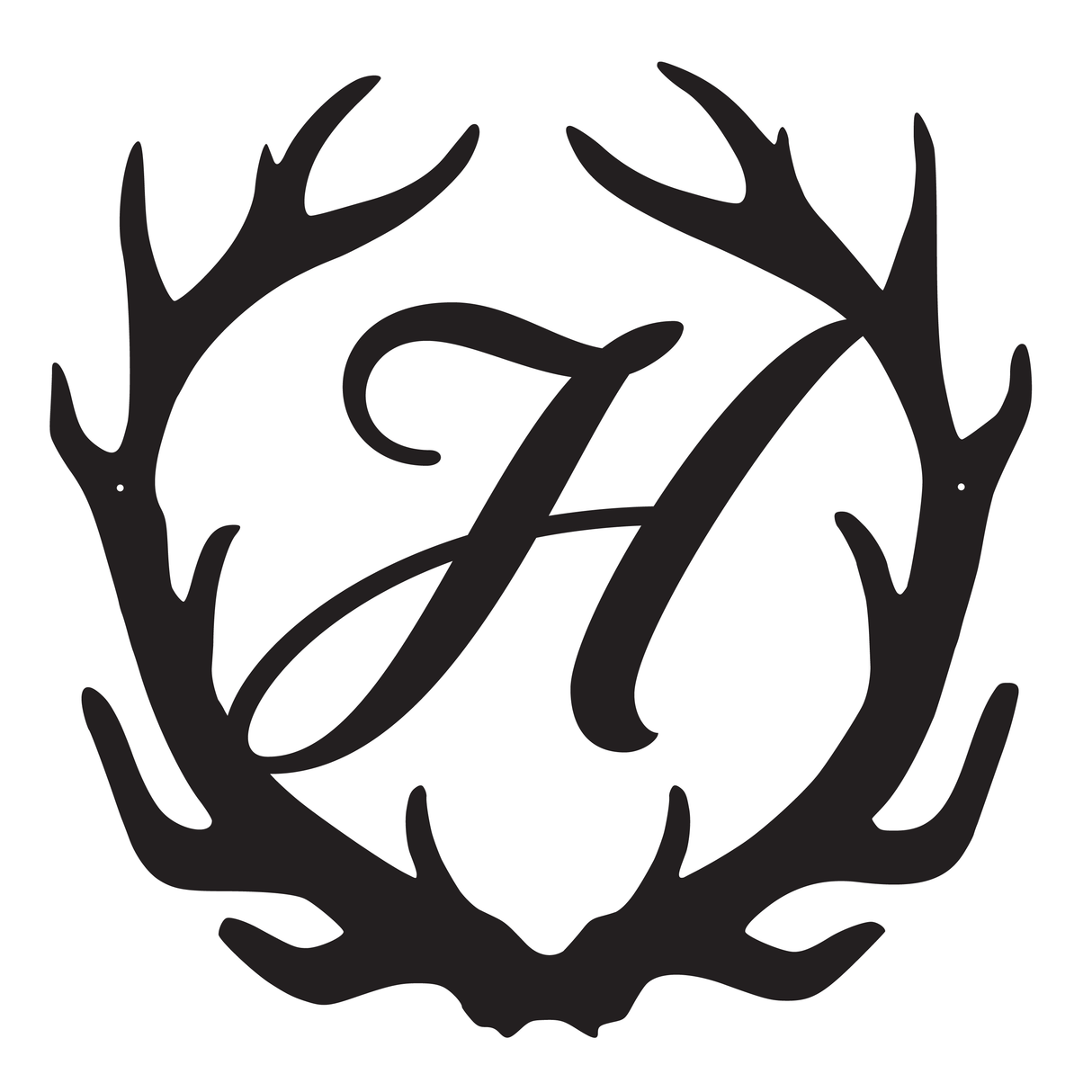 Antler Letter Monogram Sign - 15"