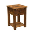 Barnwood One Drawer Open Nightstand