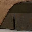 Chocolate Faux Leather Bedskirt