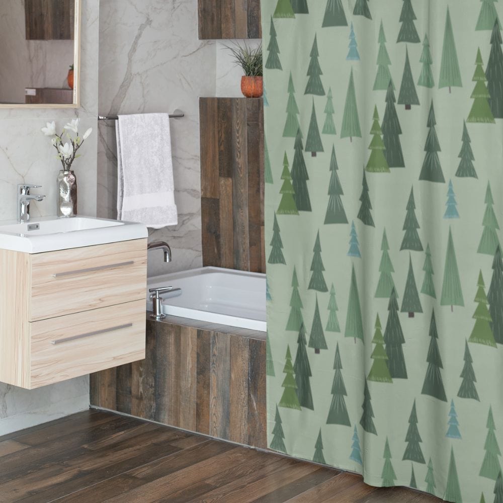 Bozeman Pines Shower Curtain