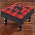 Buffalo Stripe Hooked Stool