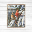 Cardinal Snow Woven Throw Blanket