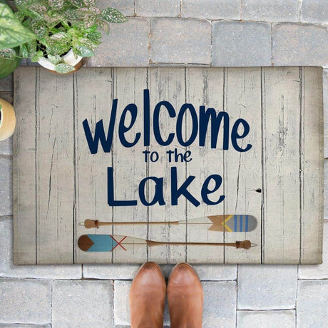 Lake Welcome Outdoor Door Mat