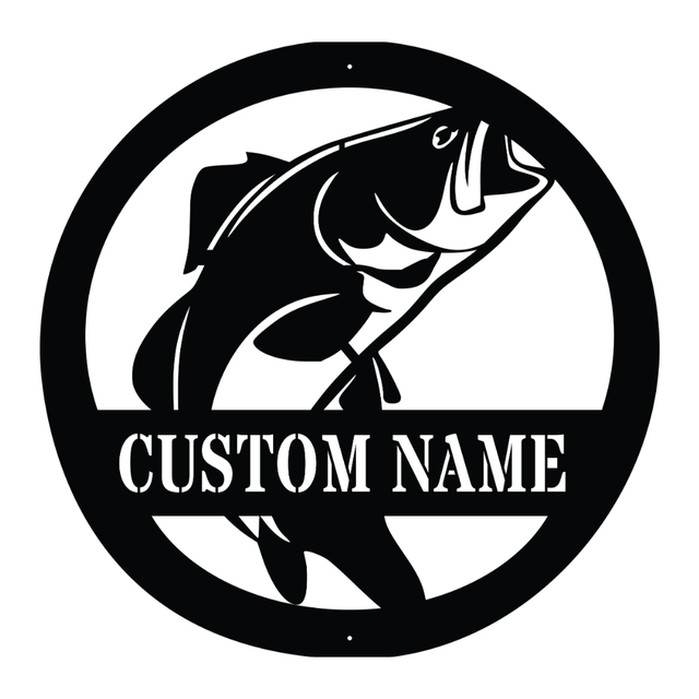 Big Bass Customizable Metal Sign