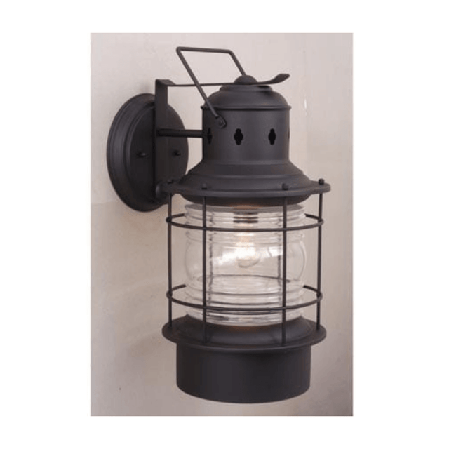 Nantucket 8" Black Outdoor Wall Light