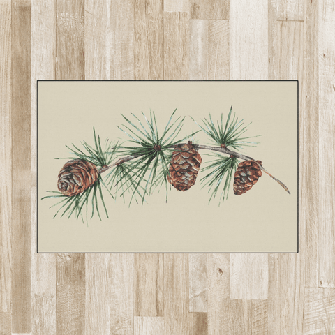 Pinecone Trio Non-slip Rug 