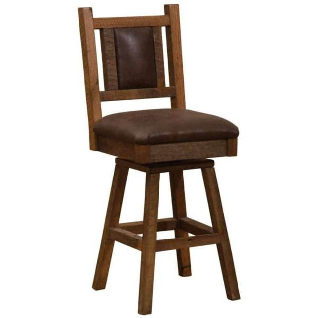 Barnwood Artisan Swivel Counter Stool