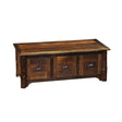 Roanoke Tobacco Three Drawer Enclosed Coffee Table