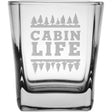 Cabin Life 9.25 oz. Etched Double Old Fashioned Glass Sets