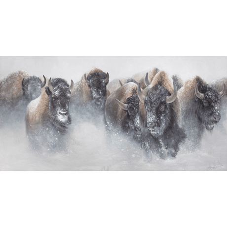 Snow Stampede Art Print