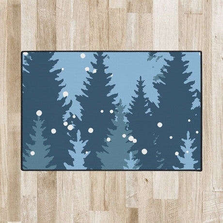 Snowy Forest Non-Slip Rug