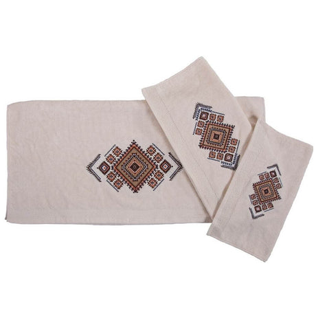 Tombstone Cream 3PC Towel Set