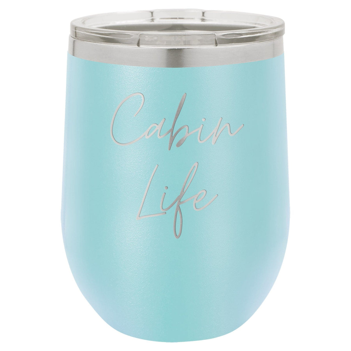 Cabin Life Two 12 oz Wine Tumbler - Powder Coated