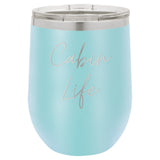 Cabin Life Two 12 oz Wine Tumbler - Powder Coated