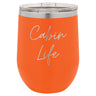 Cabin Life Two 12 oz Wine Tumbler - Powder Coated