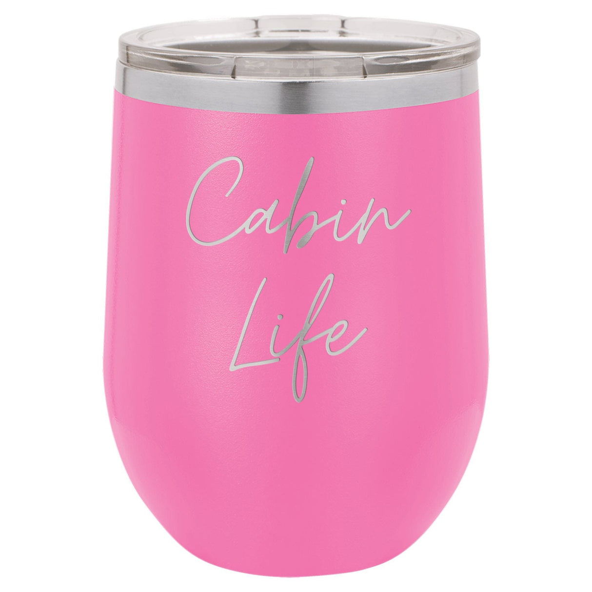 Cabin Life Two 12 oz Wine Tumbler - Powder Coated