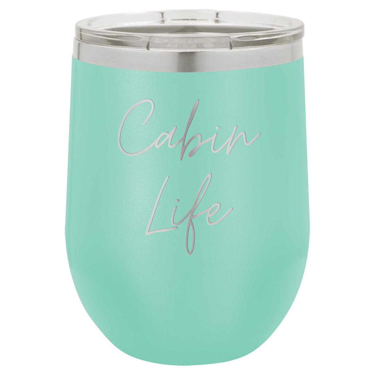 Cabin Life Two 12 oz Wine Tumbler - Powder Coated