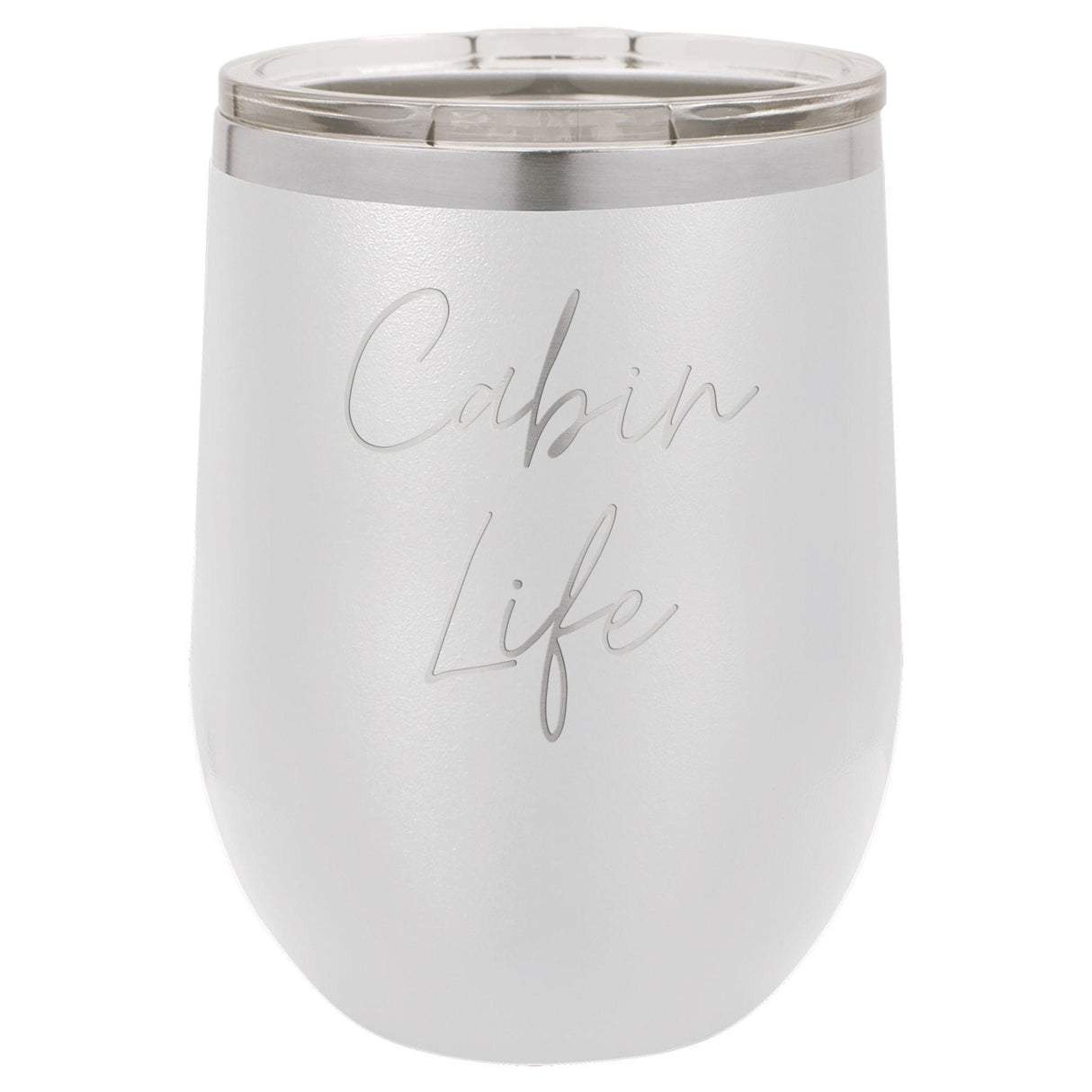 Cabin Life Two 12 oz Wine Tumbler - Powder Coated