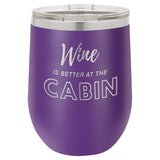 Wine Cabin 12 oz Wine Tumbler - Powder Coated