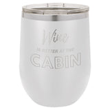 Wine Cabin 12 oz Wine Tumbler - Powder Coated