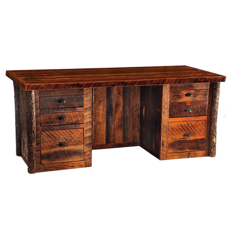 Barnwood Executive Desk with Artisan Top