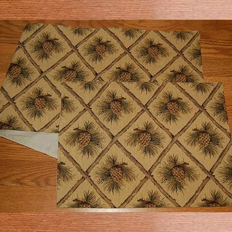 Beige Pinecone Table Runner