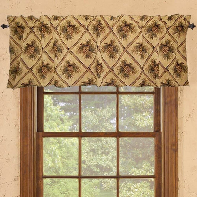 Beige Pinecone Valance