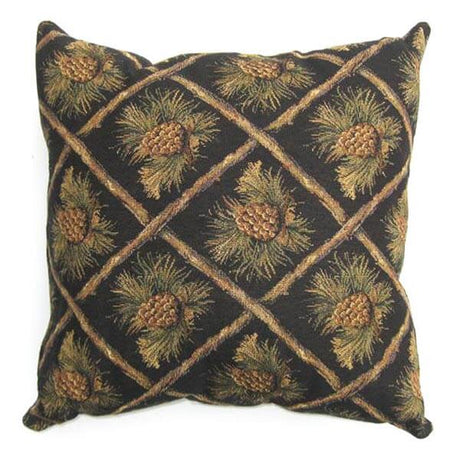 Black Pine Cone Pillow