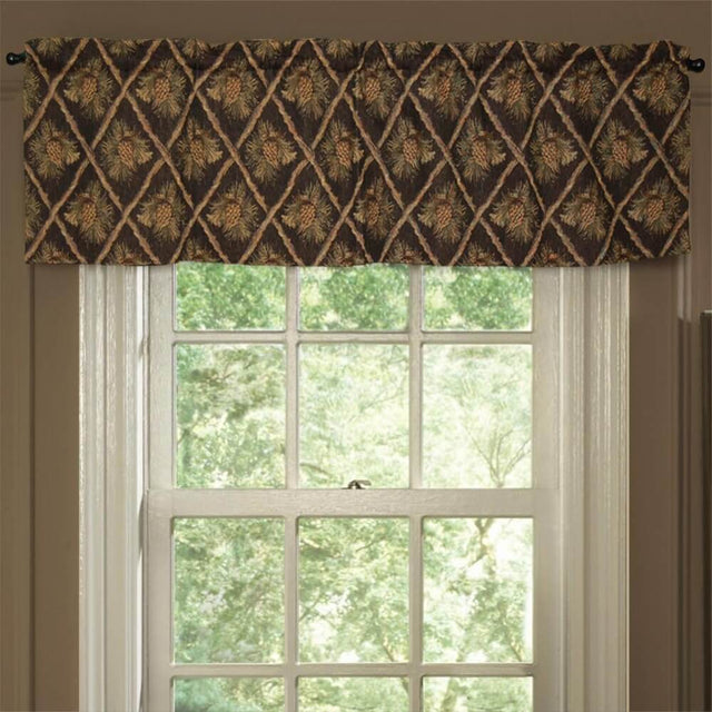 Black Pine Cone Valance