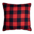 Campfire Bear Red Checker Pillow