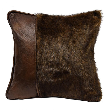 Durango Leather & Fur Pillow