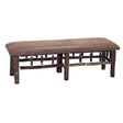 Hickory Bench with Upholstered Seat