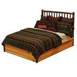 Hickory Sunburst Platform Bed