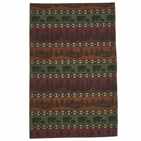 Jacquard Pine Forest Bears Dish Towel