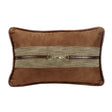 Lodge Elegance Rustic Suede Buckle Pillow