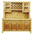 Log Buffet and Hutch with Wine Rack