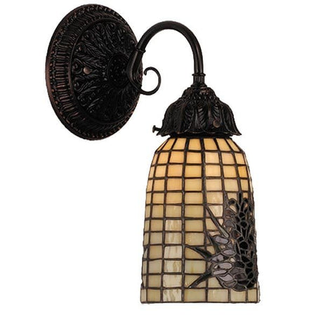 Mahogany Pinecone Wall Sconce