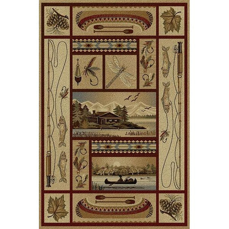 Mountain Fishing Area Rug