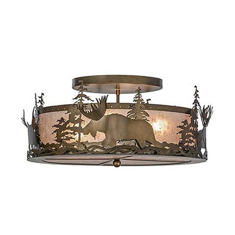 Pine Forest Moose Ceiling Light