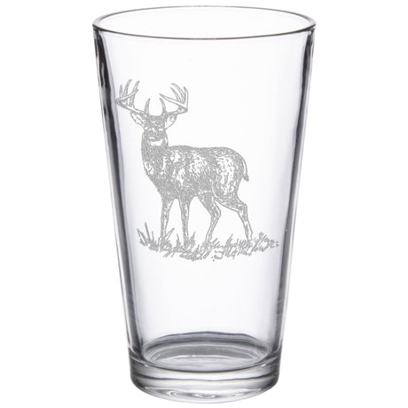 Whitetail 16 oz. Etched Beverage Glass Sets