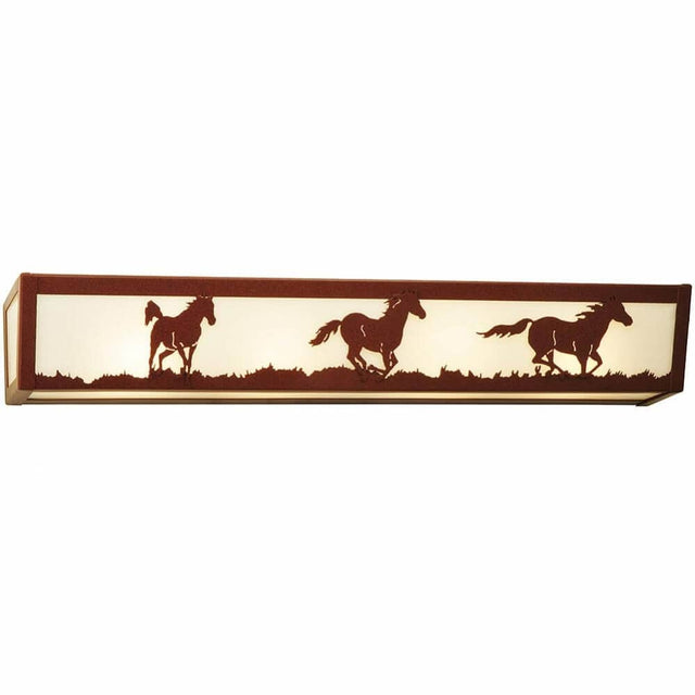 Running Horses Vanity Light