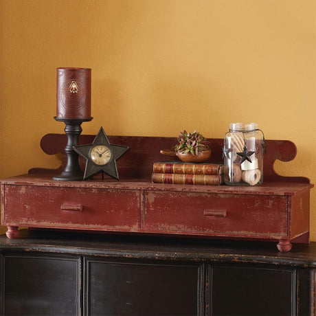 Vintage Red Counter Shelf