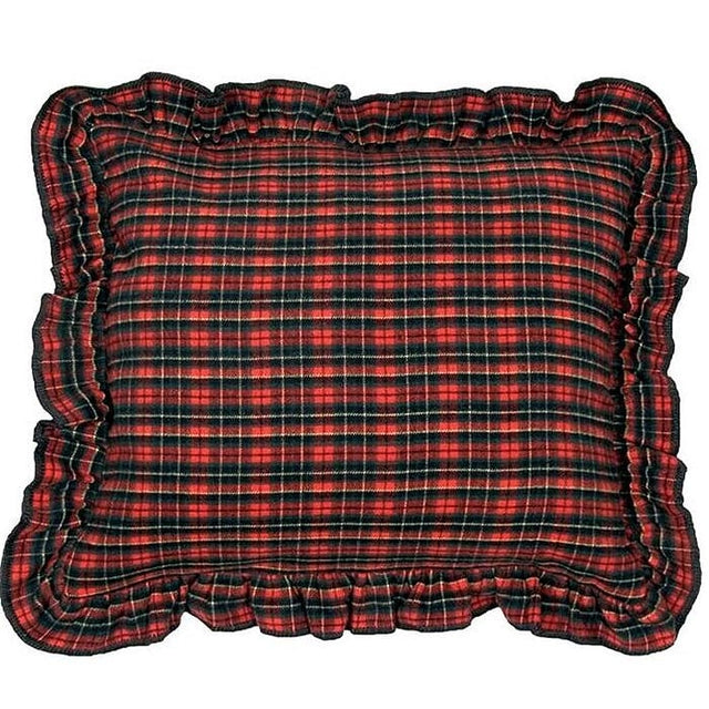 Wooded River Bear Plaid Euro Shams