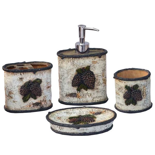 Woodland Pinecone Bathroom Vanity Set